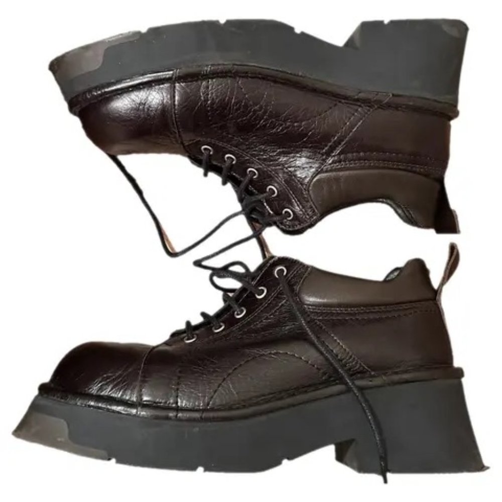 Miista Brown Erina Lace-Up Shoes